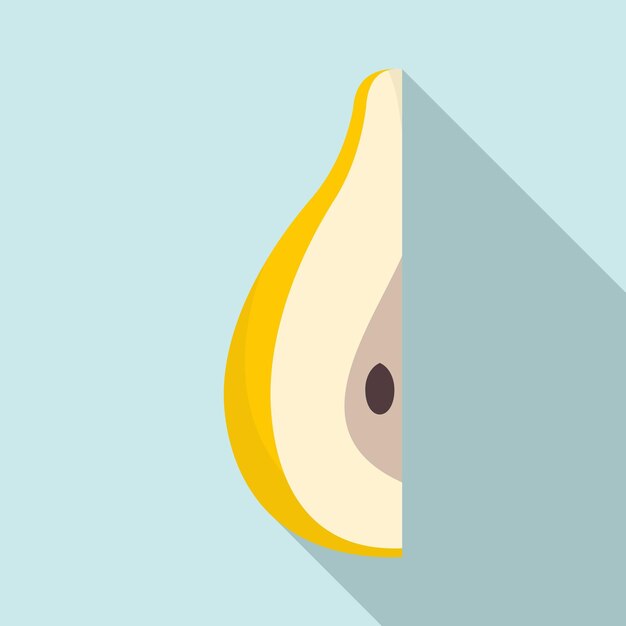 Vector fresh slice pear icon flat illustration of fresh slice pear vector icon for web design