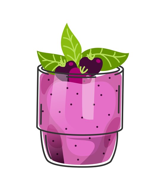 Premium Vector | Fresh smoothie in doodle style delicious fruit ...