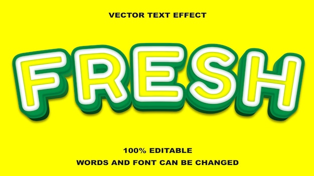 FRESH STYLE EDITABLE TEXT EFFECT