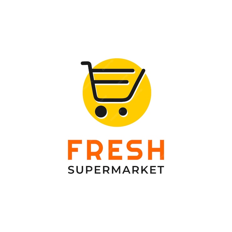 Premium Vector | Fresh supermarket logo with letter f fast shop logo