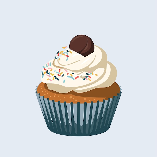 Fresh tasty cupcake