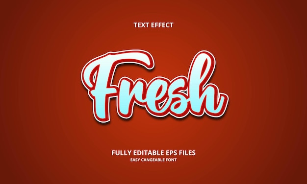 Fresh text effect design template