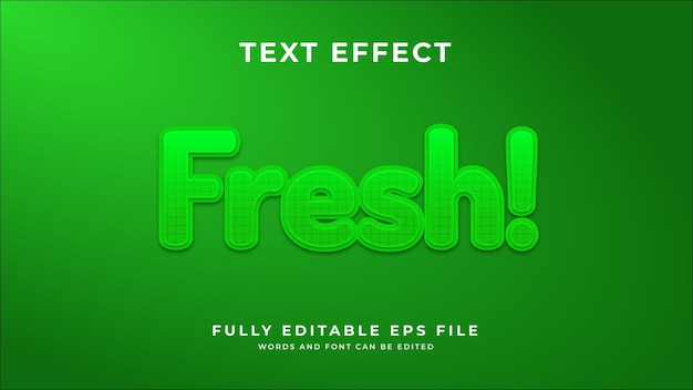 Vector fresh text effect style