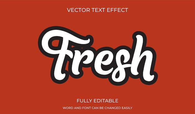 Fresh text effect style