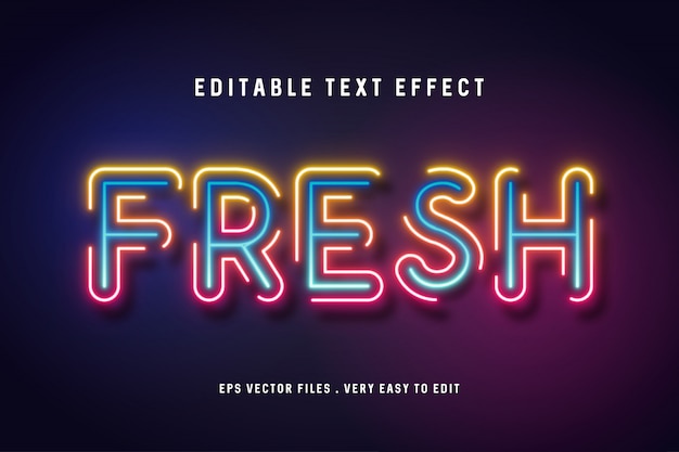 Fresh text effect  vector