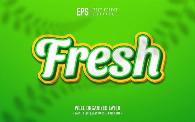 Fresh text effect