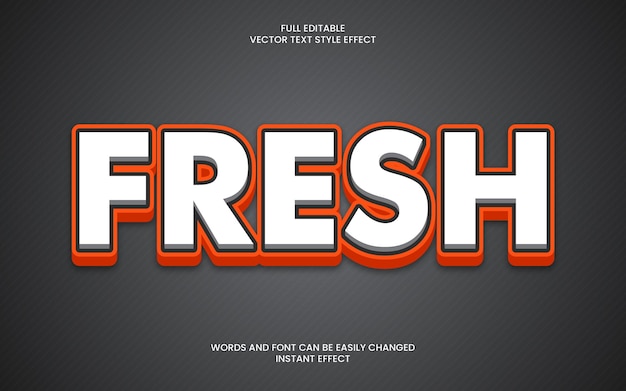 Fresh text effect