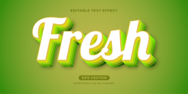 Vector fresh text effect