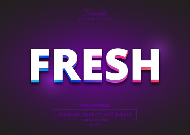 Vector fresh vector text style effect