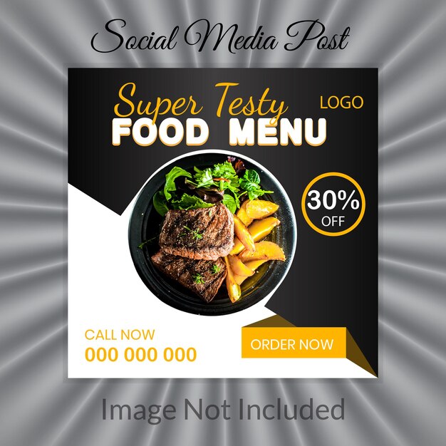 fresh vegetable social media post design template