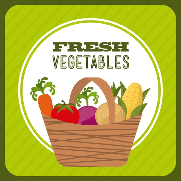 Vector fresh vegetables design