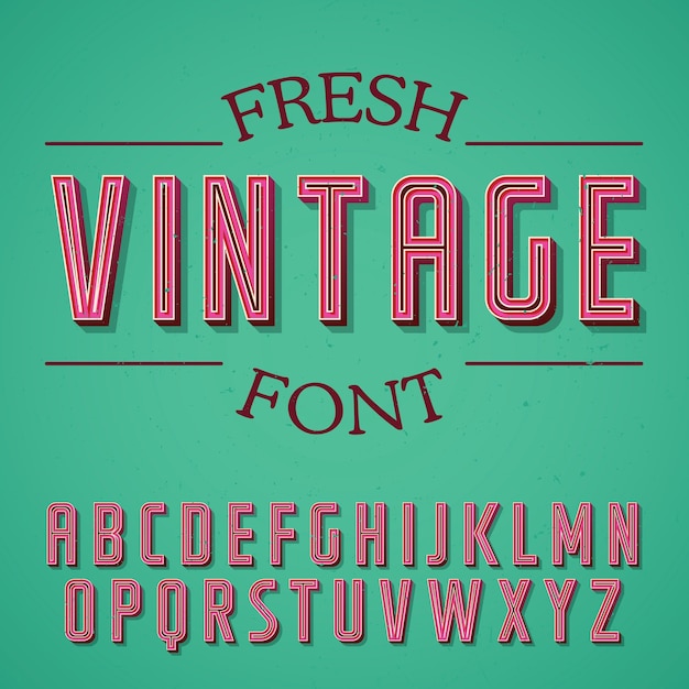 Fresh Vintage Font Poster