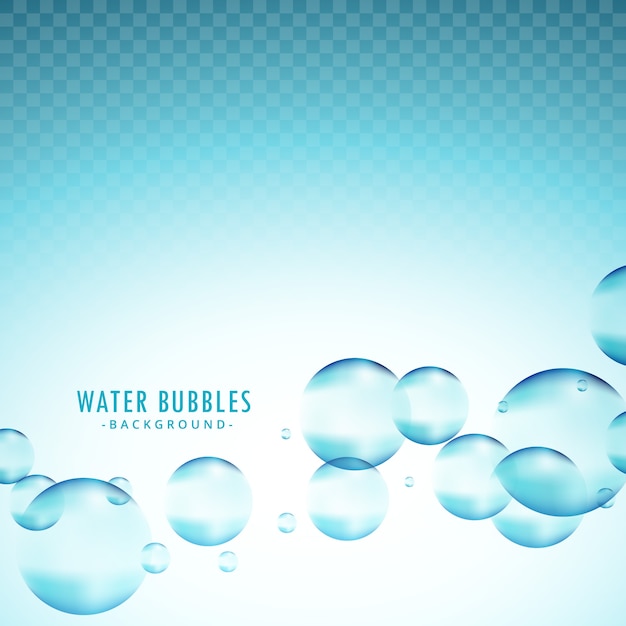 Vector fresh water bubbles background