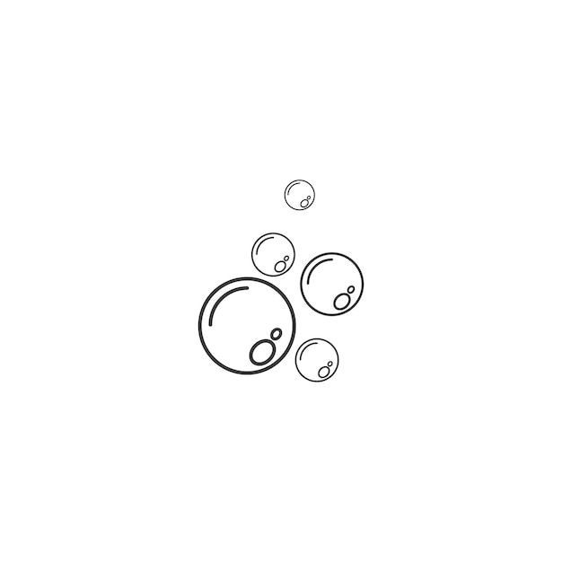 Vector fresh water bubbles illustration vector