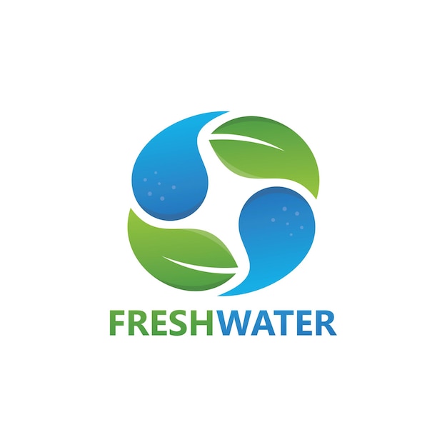 Fresh water logo template design