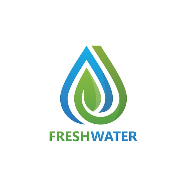 Дизайн шаблона логотипа пресной воды