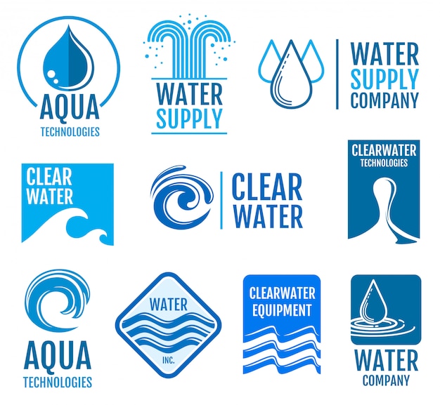 Vector fresh water vector logos