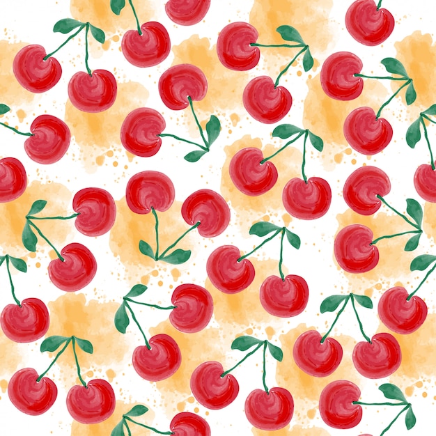 Fresh watercolor summer pattern