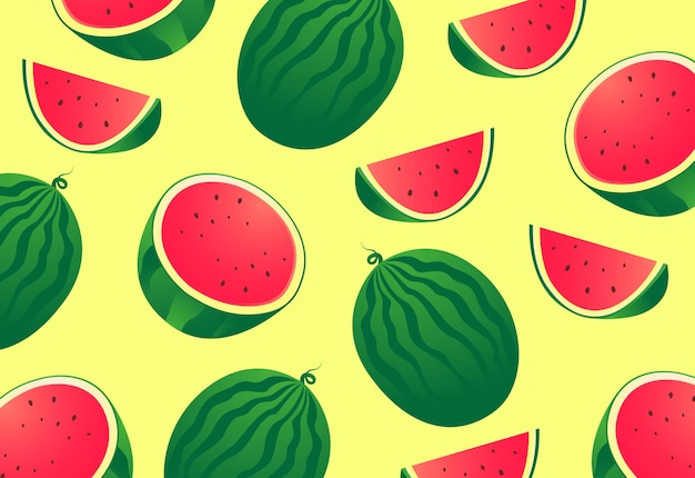 Fresh watermelon illustration pattern