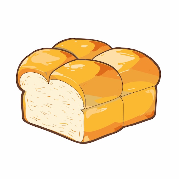 白い背景に新しく焼かれた柔らかいパン
