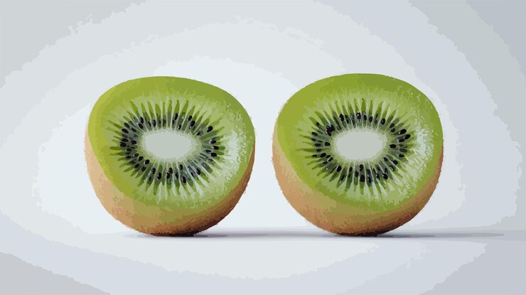 Vector freshly halved kiwi fruit nutritious and delicious healthy food option for vegetarians