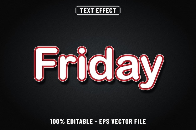 Friday 3d text effect Design