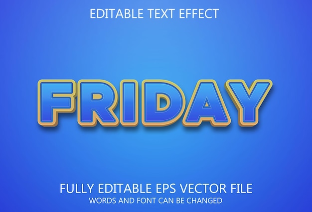 Friday text effect