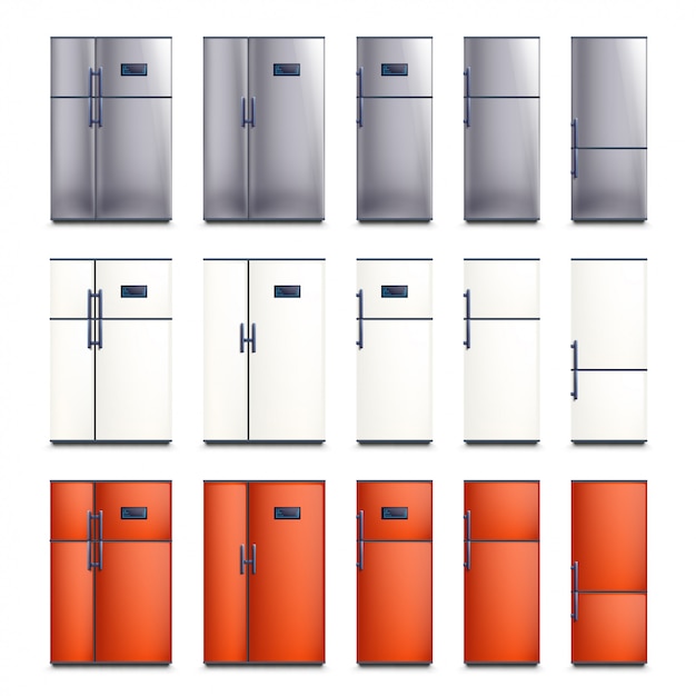 Vettore grande set frigo