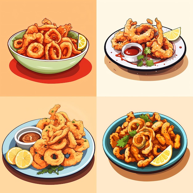 Vector fried_calamari