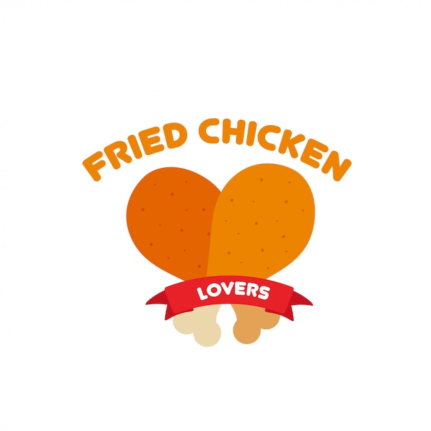 Fried chciken logo vector.