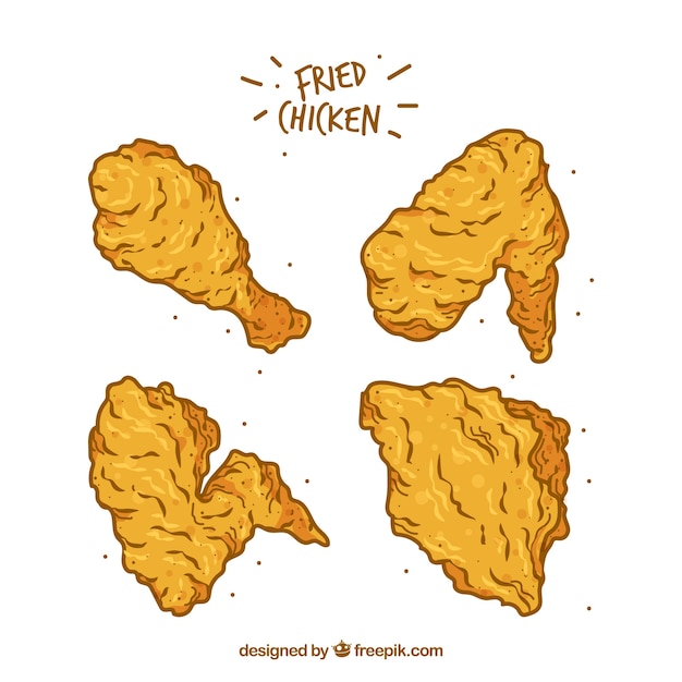 Vector fried chicken collection