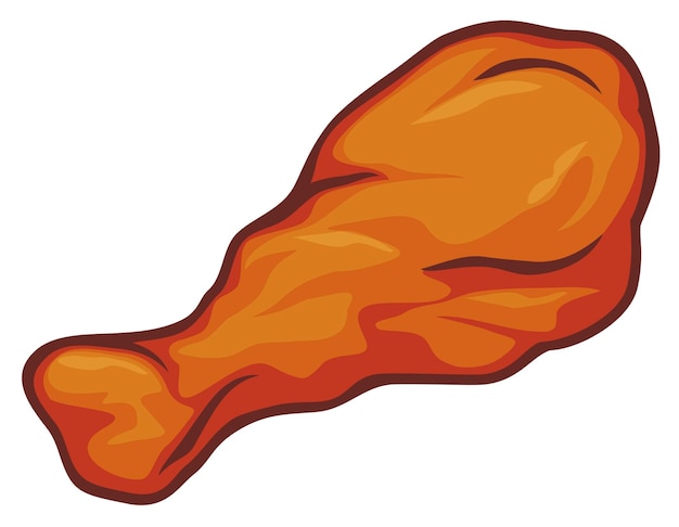 Vector fried chicken leg