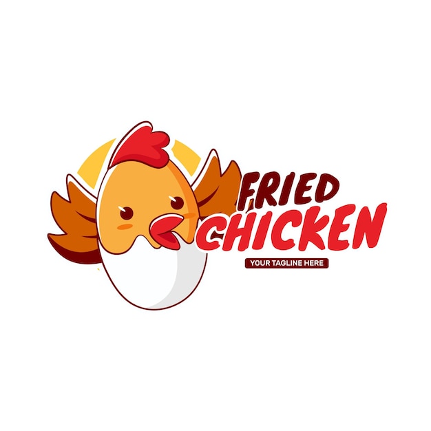 Logo di pollo fritto per ristorante