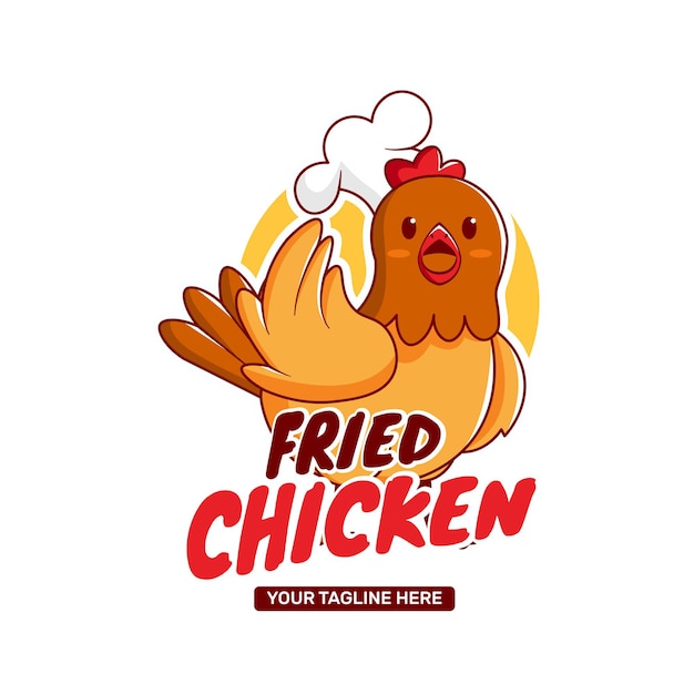 Logo di pollo fritto per ristorante