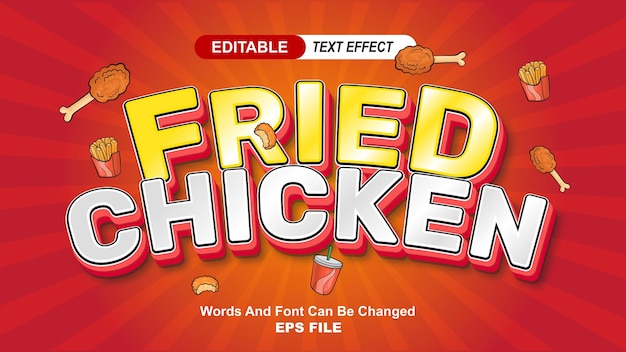 Fried chicken text effect