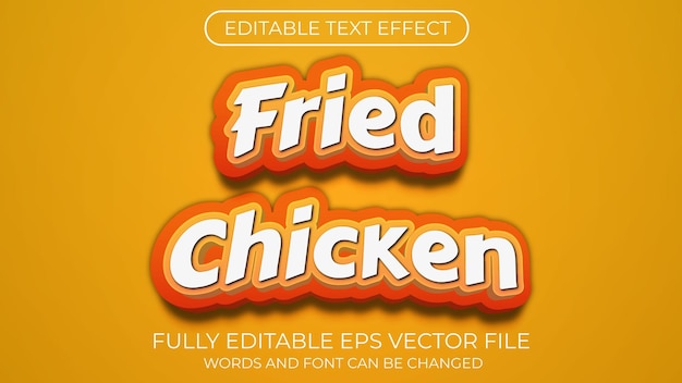 Fried chicken text effect