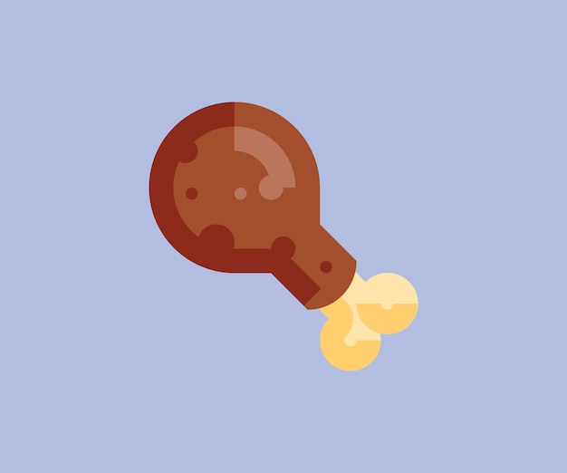 fried chicken vector art icon design