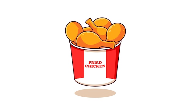 Fried chicken vector illustration