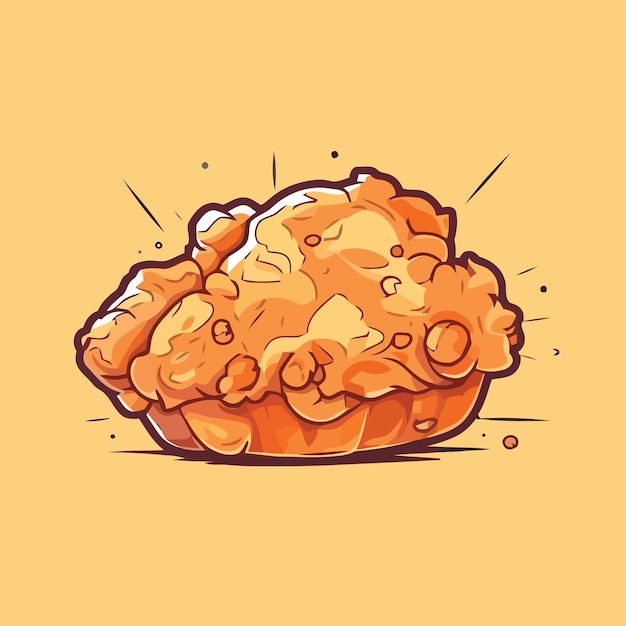 Fried chicken vector illustration