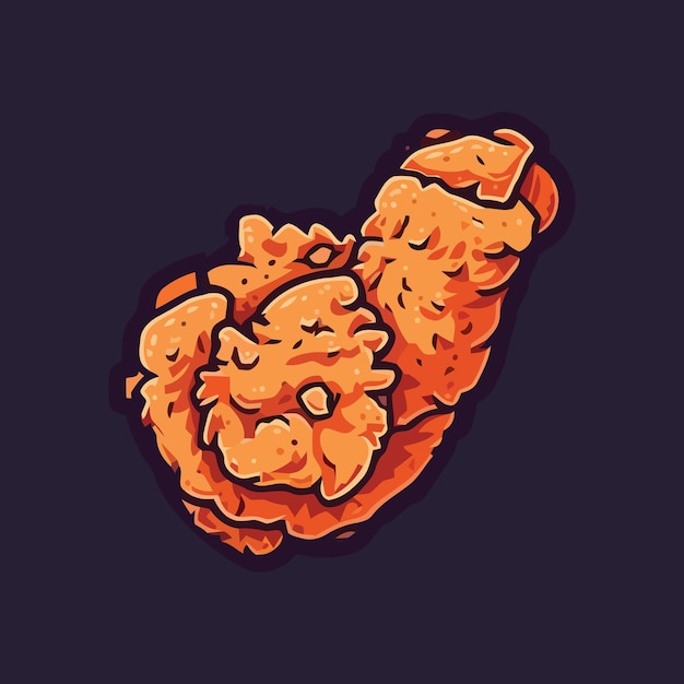 Fried Chicken Vector Illustration