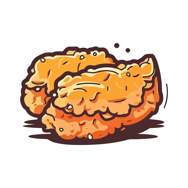 fried chicken vector illustration