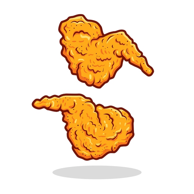 Vector fried chicken wings illustration