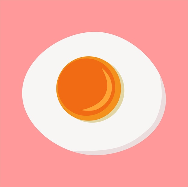 значок жареного яйца с половиной или приготовленный идеально подходит для завтрака