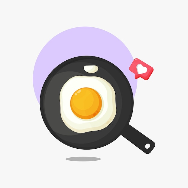 Жареное яйцо на иконке сковороды