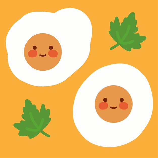 Fried egg and parsley