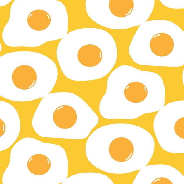 Fried egg pattern with yellow background.