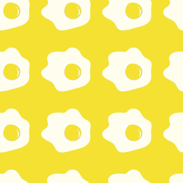 Uovo fritto seamless pattern uovo fritto per il cibo sfondo sfondo illustrazione vettoriale