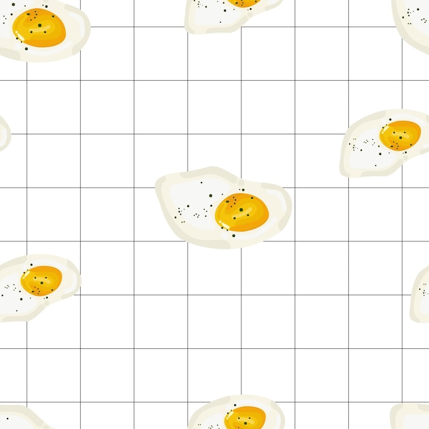 Fried egg seamless pattern