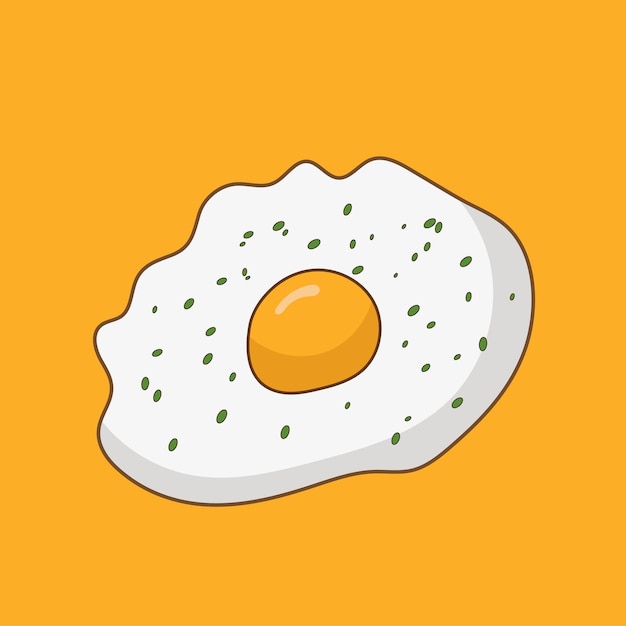 Fried egg simple illustration