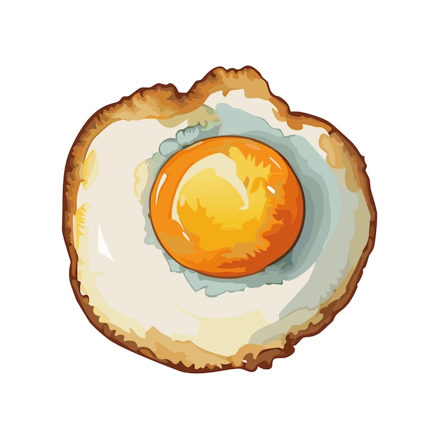 Vettore illustrazione vettoriale dell'uovo fritto